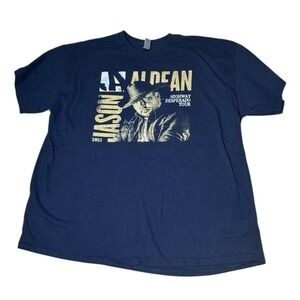 Jason Aldean Highway Desperado Tour 2023 Band T 2XL Navy Blue